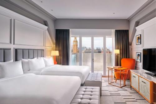 Double Family Room with Two Double Beds and Balcony