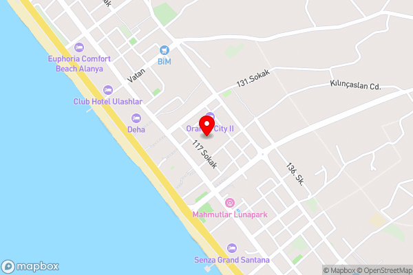 1+1+large glazed balcony with sofa bed Apartament Mahmutlar / Alanya /Antalya - Hotel Location Map