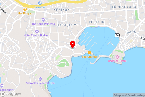 1BR Central House near Bodrum Shore - Hotel Location Map
