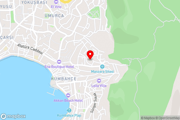 2 BR Central Duplex with Pool in Bodrum - Hotel Location Map