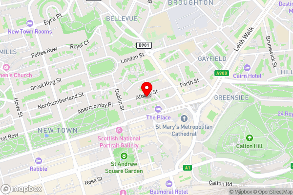 27a Albany Street - Hotel Location Map