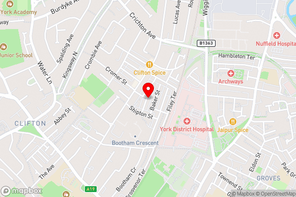 36 Pembroke Street, York - Hotel Location Map
