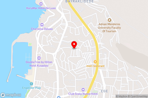 A house with a garden in Kusadasi Marina - Hotel Location Map