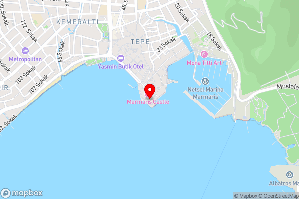 A palace marmaris daire - Hotel Location Map