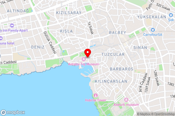 Adalya Port Hotel - Hotel Location Map