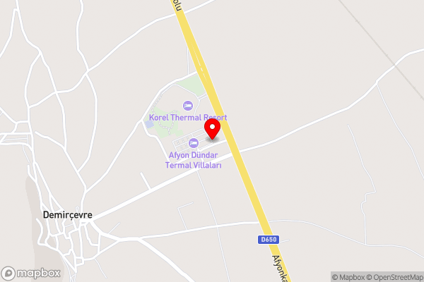 Afyon Dundar Thermal Villa - Hotel Location Map