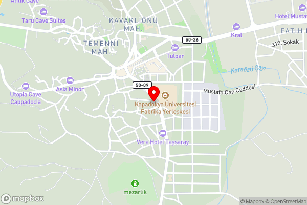 Aja Cappadocia Cave Hotel - Hotel Location Map