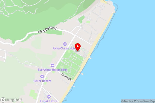 Akka Alinda Hotel - Premium Ultra All Inclusive - Hotel Location Map