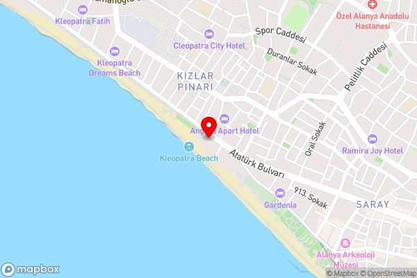Alaaddin Beach Hotel - Adult Only - Hotel Location Map