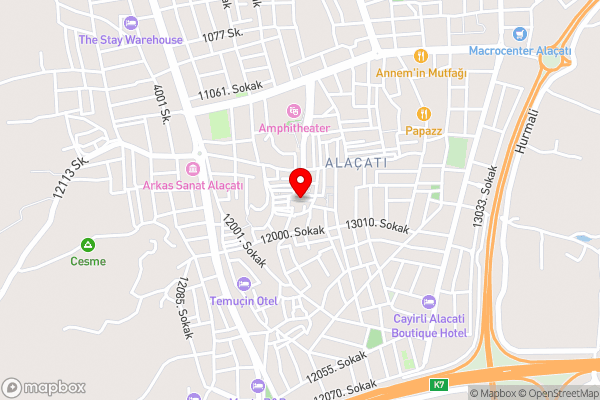 Alacati Red House - Hotel Location Map