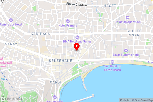 Alanya City Center - Hotel Location Map