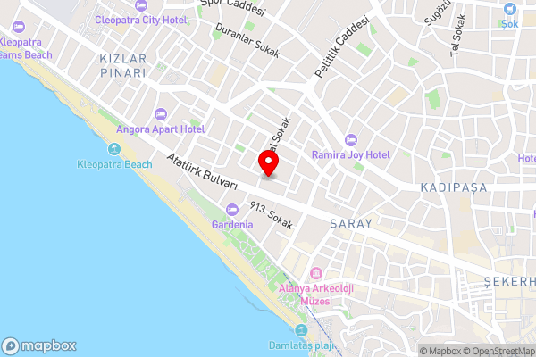 Alanya Damlataş Apart - Hotel Location Map