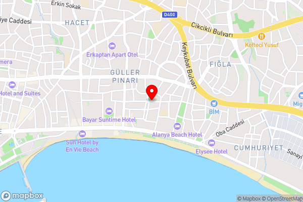 Alanya merkezde denize 100mt 2+1 - Hotel Location Map