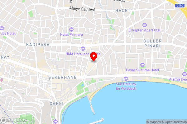 Alanya'nın merkezinde eşyalı kiralık daire - Hotel Location Map