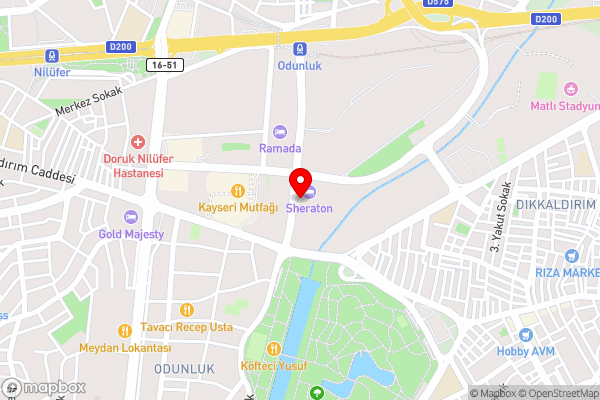 Aloft Bursa Hotel - Hotel Location Map