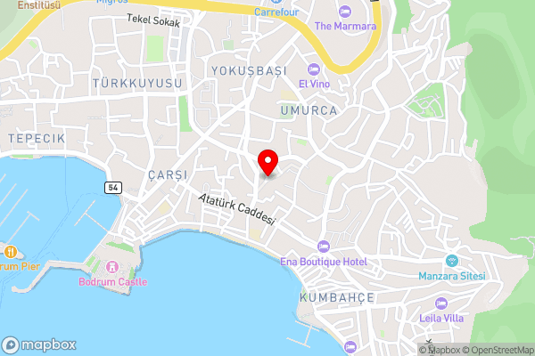 Alpi Apart Bodrum Daphne House - quite, close to the sea and central - Hotel Location Map