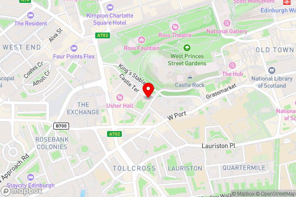 ALTIDO Castle Terrace 3 bedroom Apartment - Old Town - Hotel Location Map