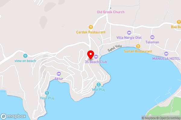 Amilla Beach Resort Bodrum - All Inclusive - Hotel Location Map