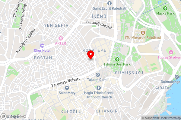 Amofta Hotel Taksim - Hotel Location Map