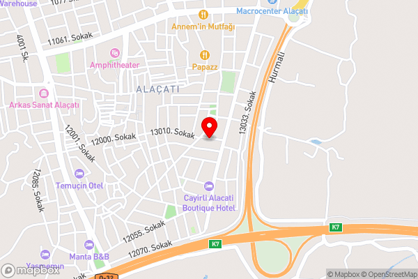 Amour Alacatı Butik Otel - Hotel Location Map