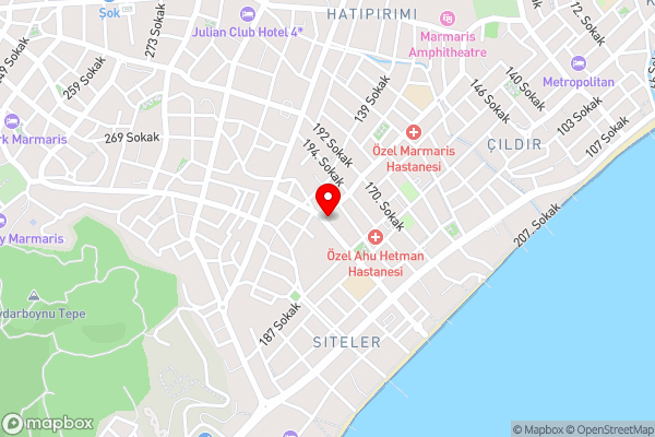 Angels Inn Marmaris - Hotel Location Map