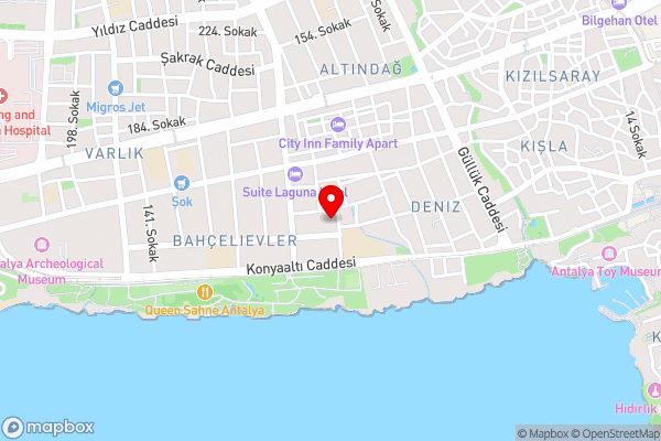 Antalya Beach Aparts - Hotel Location Map