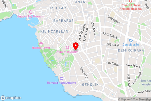 Antalya Dream Hotel - Hotel Location Map