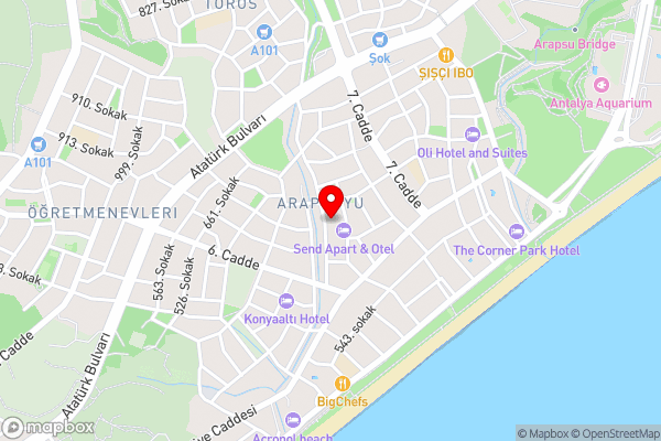 ANTALYA Konyaaltı Gündüz Otel - Hotel Location Map