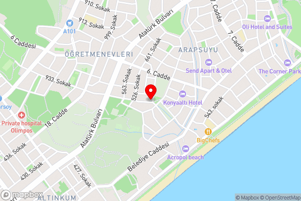 Antalya Konyaaltında tatil evimiz - Hotel Location Map