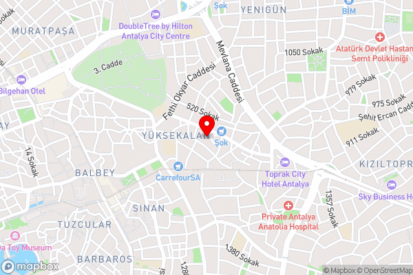 Apartment In Antalya City Center - Hotel Location Map