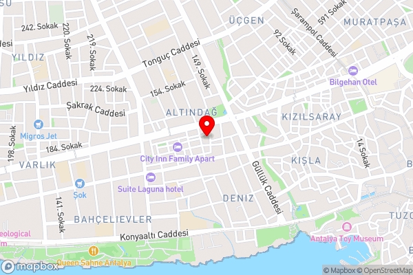 Apartment with Central Location Close to Beach in Muratpasa, Antalya - Hotel Location Map