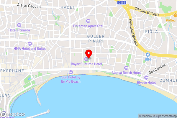 Apartments with a private beach - Hotel Location Map