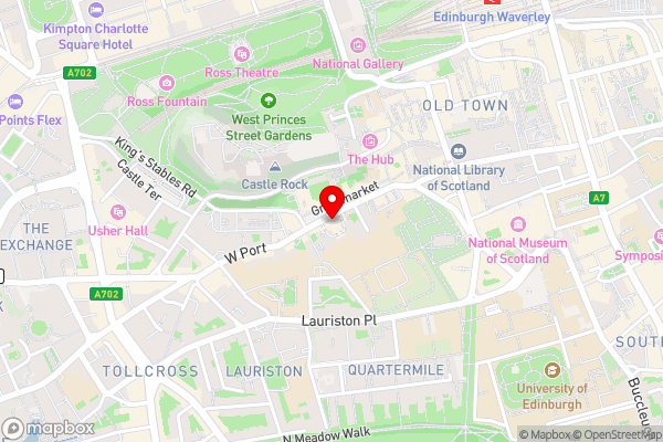 Apex Grassmarket Hotel - Hotel Location Map