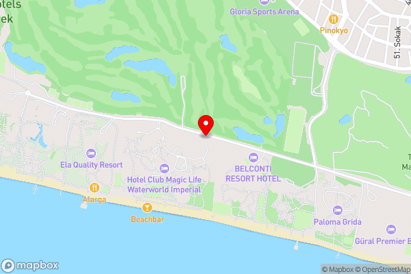 Aquaworld Belek - Hotel Location Map