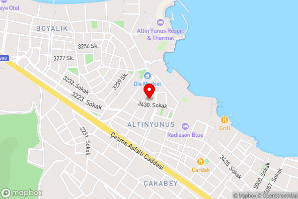 Arinnanda Hotel Cesme - Hotel Location Map