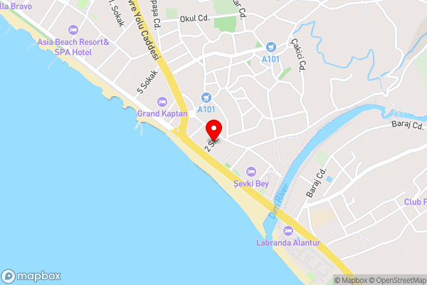 Arsi Blue Beach - Hotel Location Map