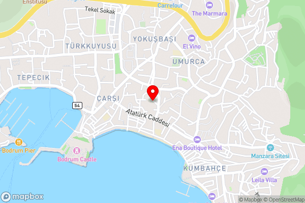 Artunc Hotel Bodrum - Hotel Location Map