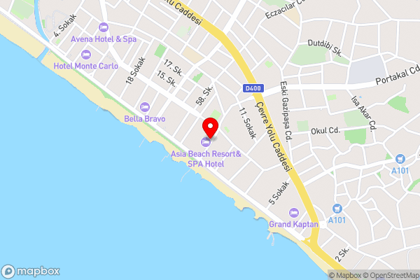 Asia Beach Resort & Spa Apart-Hotel - Hotel Location Map