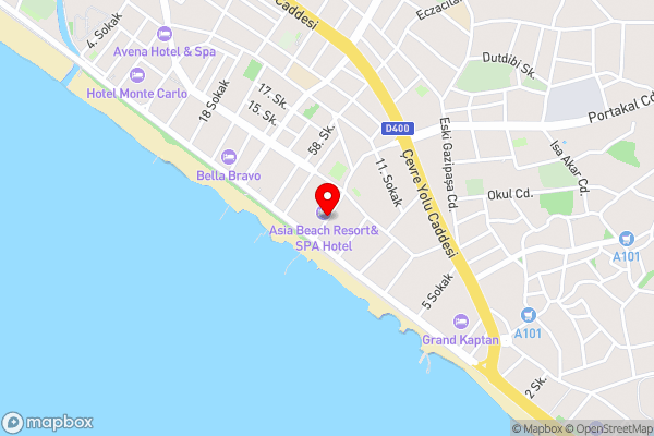 Asia Beach Resort & Spa Hotel - Hotel Location Map