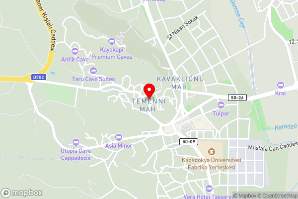 Asuwari Suites Cappadocia - Hotel Location Map