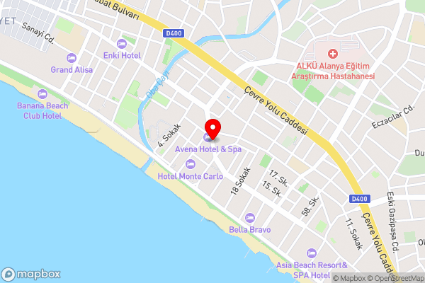 Avena Resort & Spa - Hotel Location Map