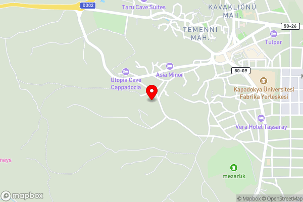 Aya Kapadokya - Hotel Location Map