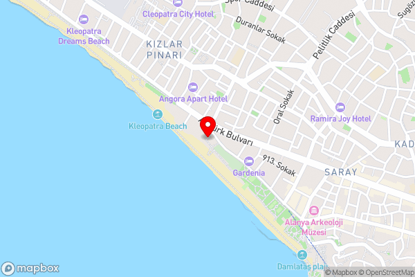 Azak Beach Hotel - Hotel Location Map