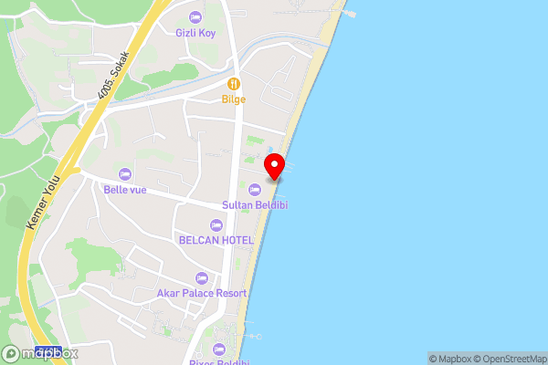 Balmy Beach Resort Kemer - Hotel Location Map