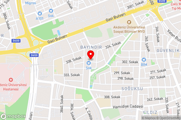 Bayındır Palme Hotel - Hotel Location Map