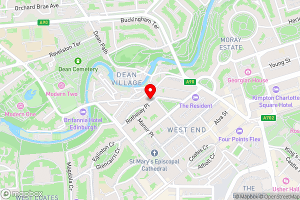 B+B Edinburgh - Hotel Location Map