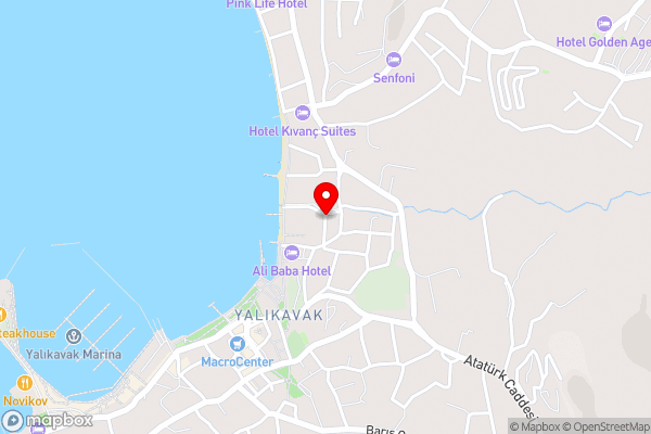 BD4109 Two BedroomedVilla withPool inBodrumYalikavak - Hotel Location Map