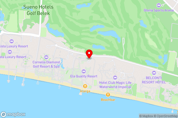 Belconti Resort Hotel - Hotel Location Map