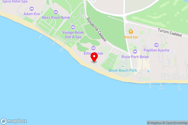 Belek Soho Beach Club - Hotel Location Map