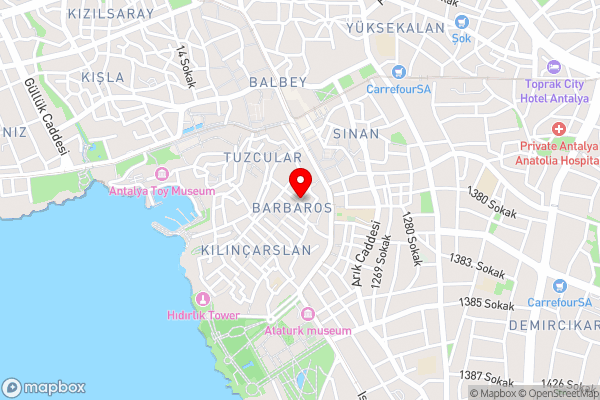Belmondo Suites Hare Old Town Antalya - Hotel Location Map